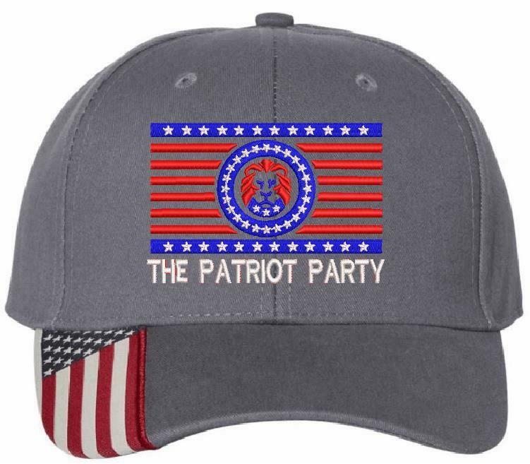 The Patriot Party Hat - Embroidered USA300 Flag Brim Adjustable Hat TRUMP 2024