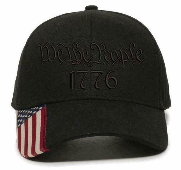 We The People 1776 Embroidered Hat 2nd Amendment USA300 Outdoor Cap w/Flag Brim