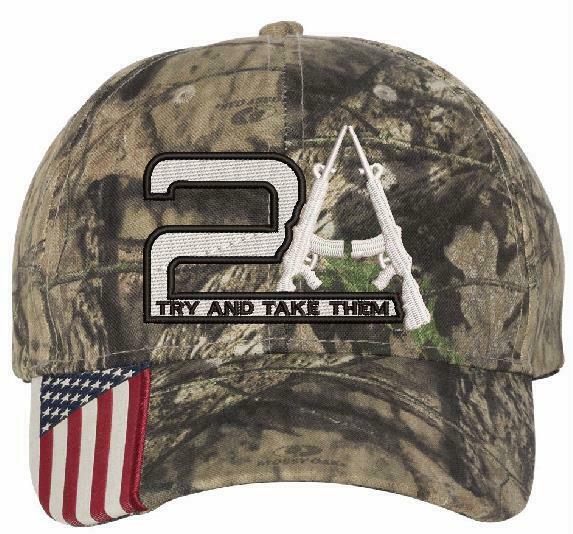 2nd Amendment TRY AND TAKE THEM Camouflage Embroidered Adjustable Hat