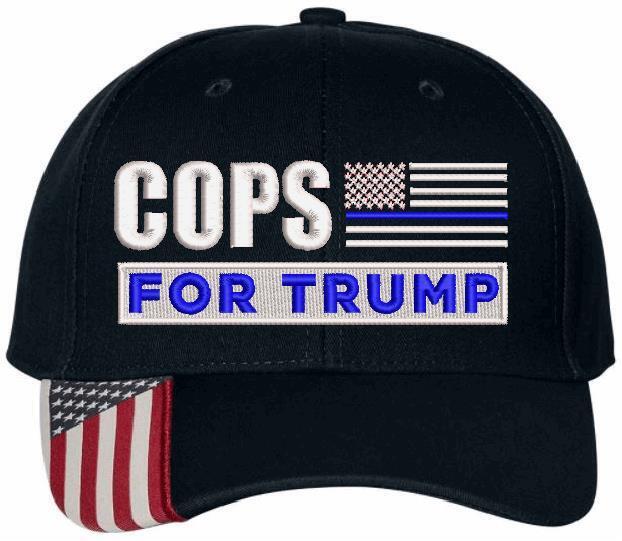 Trump Hat Cops for Trump Embroidered Adjustable Hat USA300 Cops for Trump Hat