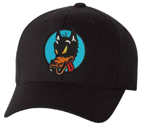 Grateful Dead Wolf Embroidered Flexfit Ball Cap Black, Navy or Olive - Var. Size