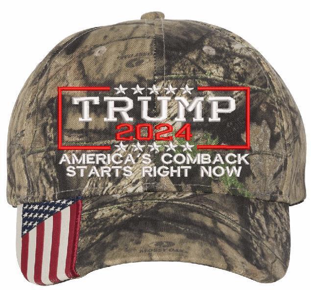 TRUMP 2024 Hat "America's comeback starts right now Stars" Adjustable Hat Trump