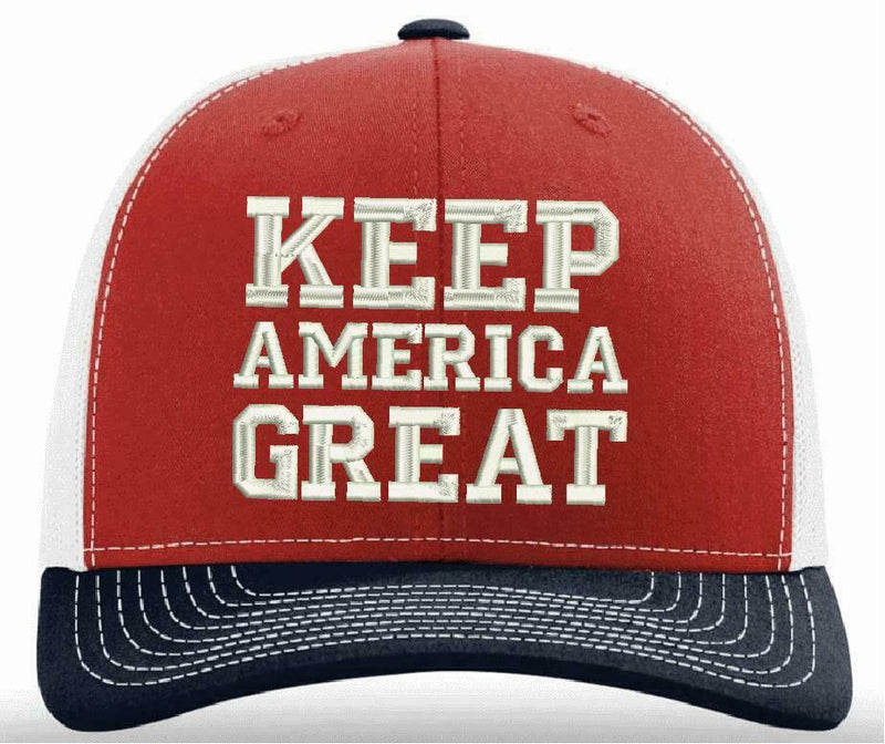 Keep America Great Donald Trump Hat & TRUMP DECAL Various Sizes Flag on Flex Fit