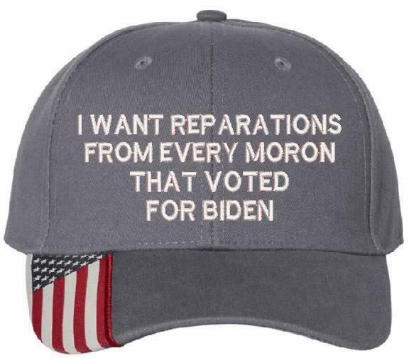 I want reparations from every moron hat USA300 Adjustable Embroidered Hat