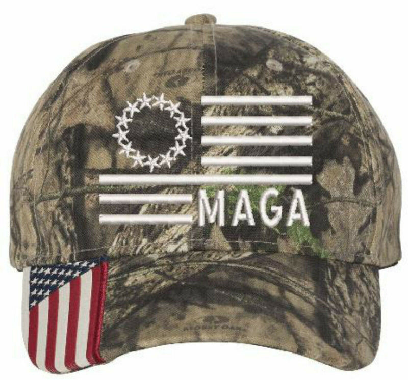 Donald Trump Hat MAGA Betsy Ross Full Flag CWF305 Embroidered Ball Cap