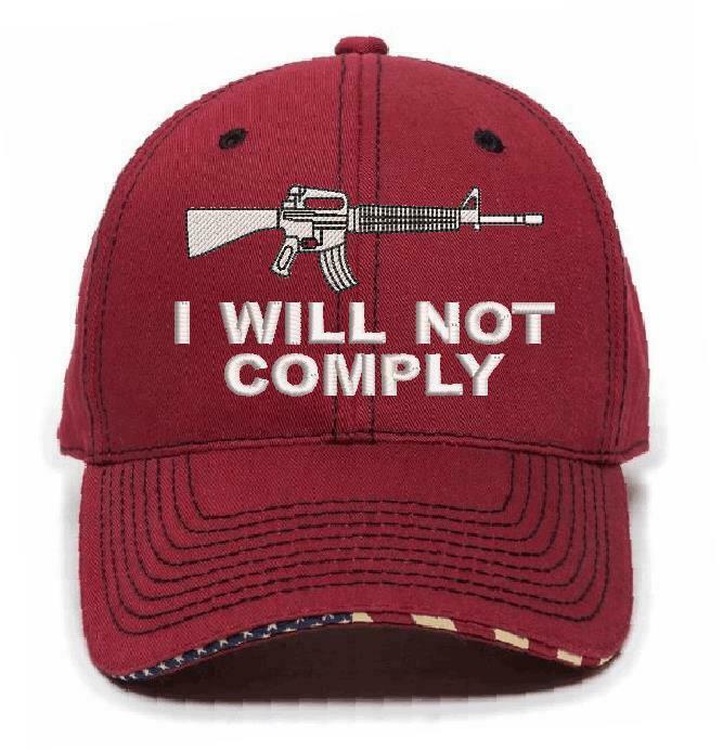 I will not comply 2nd amendment embroidered hat - Adjustable Hat Options