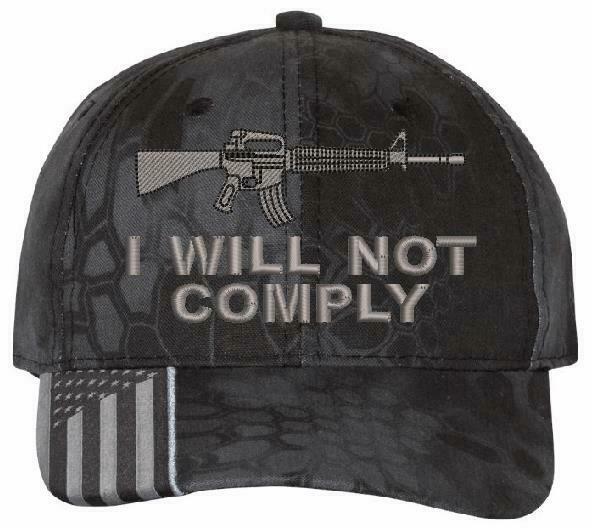 I will not comply 2nd amendment embroidered hat - Adjustable Hat Options - Powercall Sirens LLC