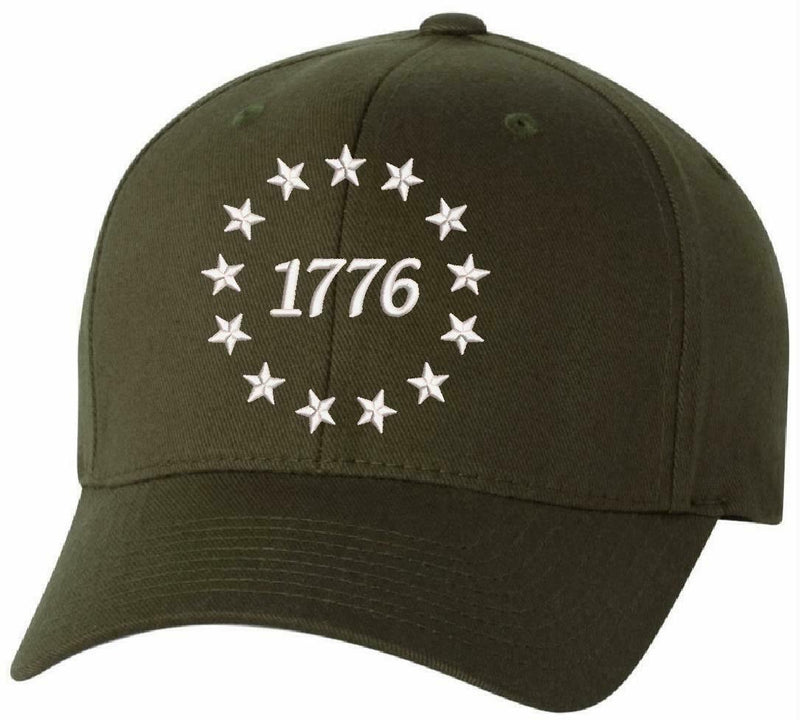 1776 Stars Embroidered FLEX FIT Hat - Declaration of Independence Hat - Various