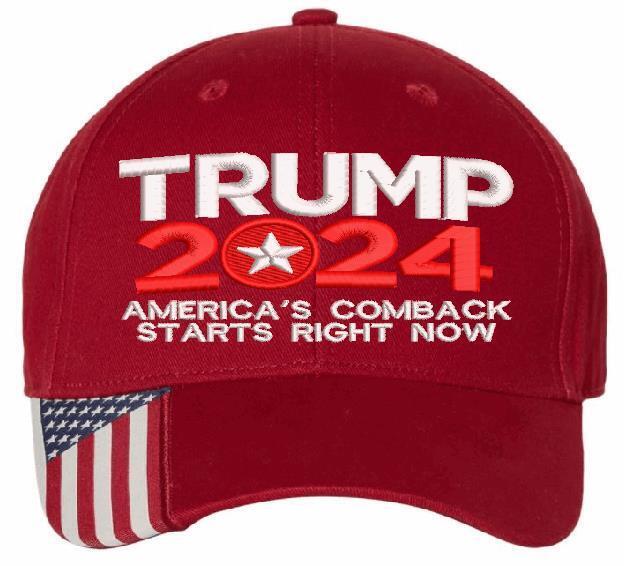 TRUMP 2024 Hat "America's comeback starts right now CIRCLE" Adjustable Trump Hat