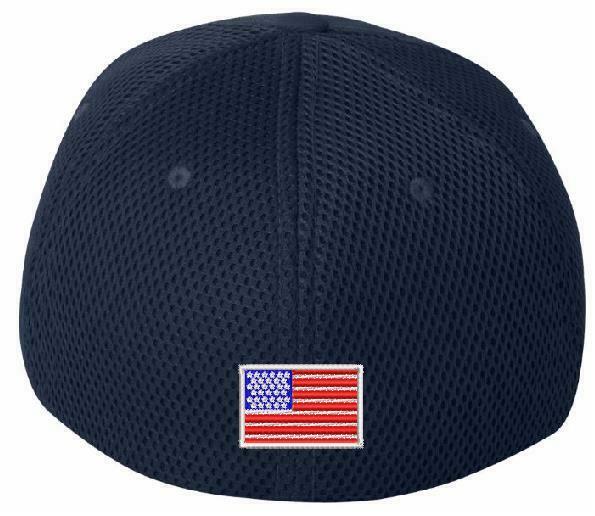 Trump 2024 Hat - Take America Back 6533 Flex Fit Mesh Hat with back USA Flag