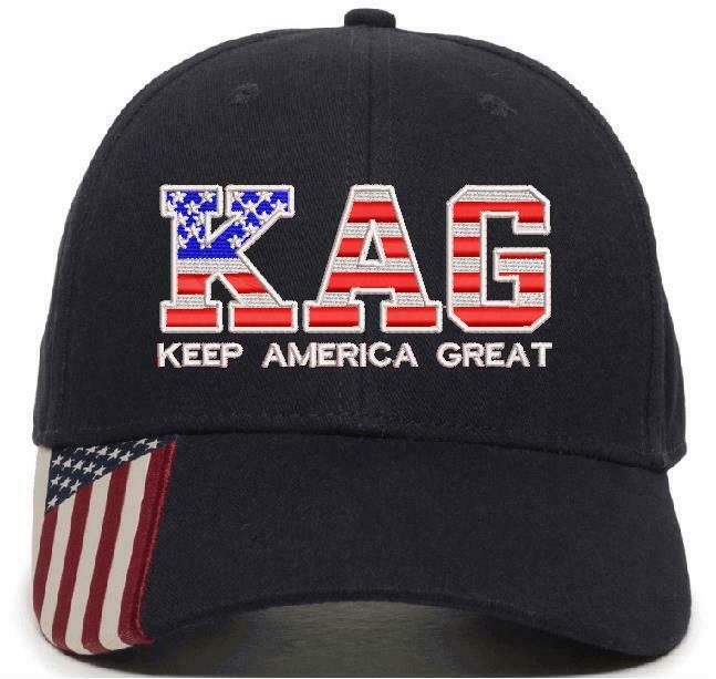 Donald Trump Hat USA Style KAG Keep America Great USA-300 Hat with Flag Brim