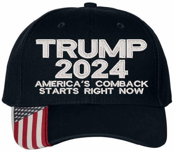 TRUMP 2024 Hat "T2024 America's comeback starts right now Adjustable Trump Hat