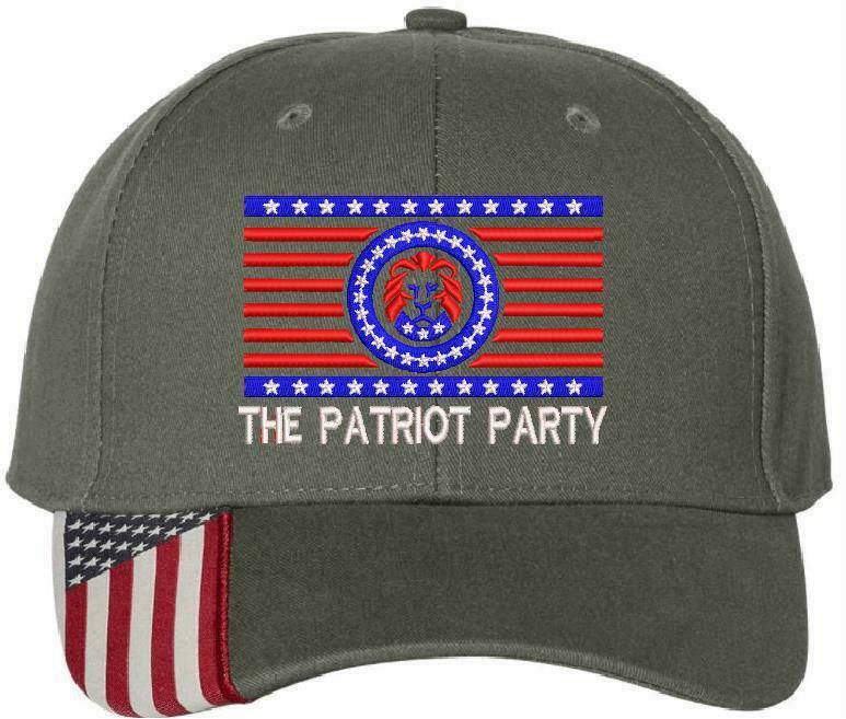 The Patriot Party Hat - Embroidered USA300 Flag Brim Adjustable Hat TRUMP 2024