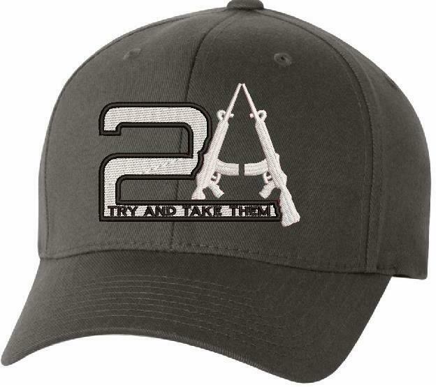 2nd Amendment TRY AND TAKE THEM Flex Fit Embroidered Hat - Various Sizes