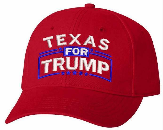 Texas for Trump Embroidered Ball Cap - Various Hat Choices Free Shipping