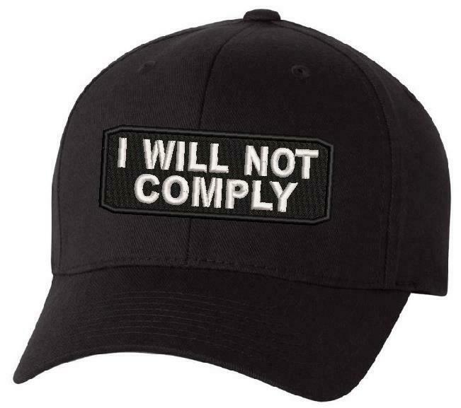 I WILL NOT COMPLY HAT - 2nd amendment embroidered adjustable ball hat ball cap - Powercall Sirens LLC