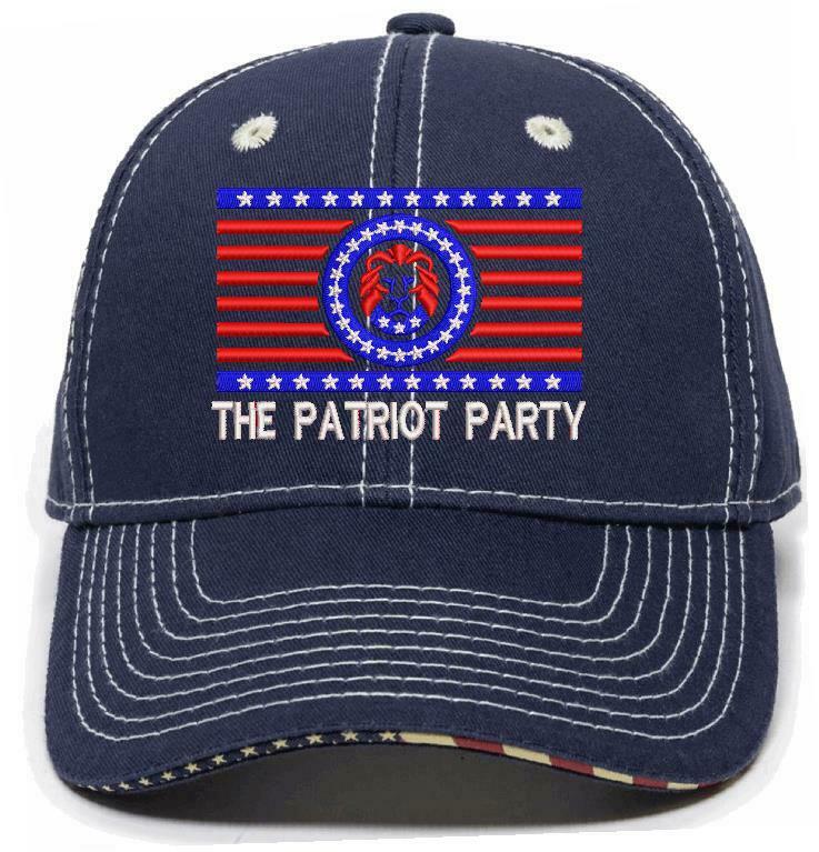 The Patriot Party Hat - Embroidered Typhoon/Flag Style Adjustable Hat TRUMP 2024