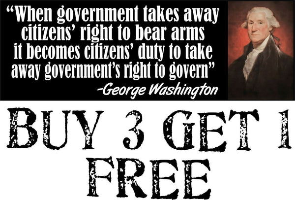 2nd Amendment Bumper MAGNET -Washington Right to Govern 8.8" x 3" AUTO MAGNET