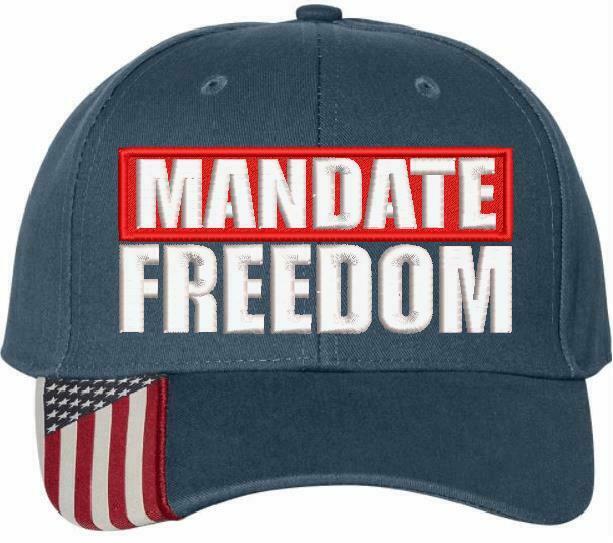 Mandate Freedom Hat - Embroidered USA300 Adjustable Hat and 112 Hat Red White