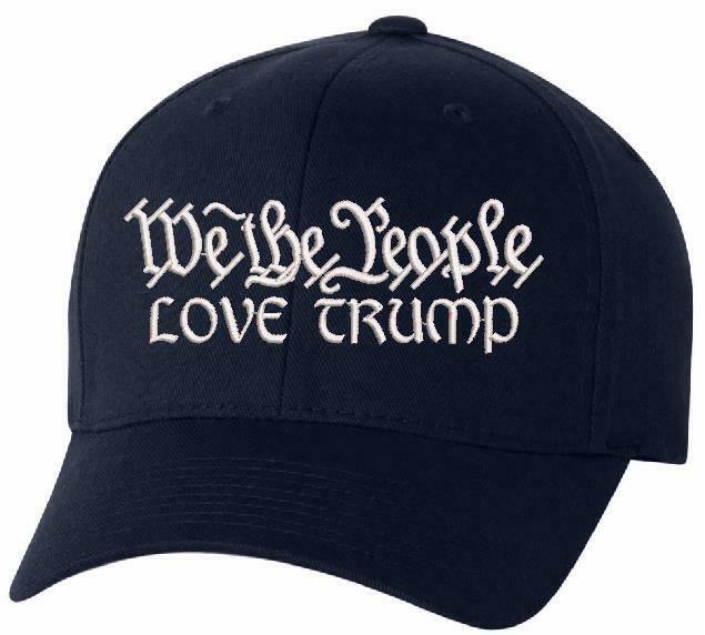 We The People "LOVE TRUMP" Flex Fit 6277 Embroidered Low Profile Ball Cap