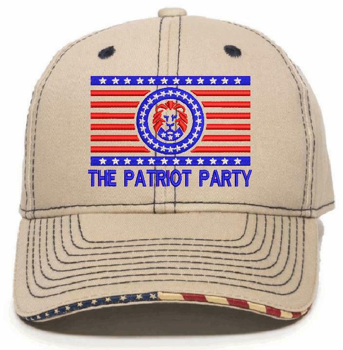 The Patriot Party Hat - Embroidered Typhoon/Flag Style Adjustable Hat TRUMP 2024