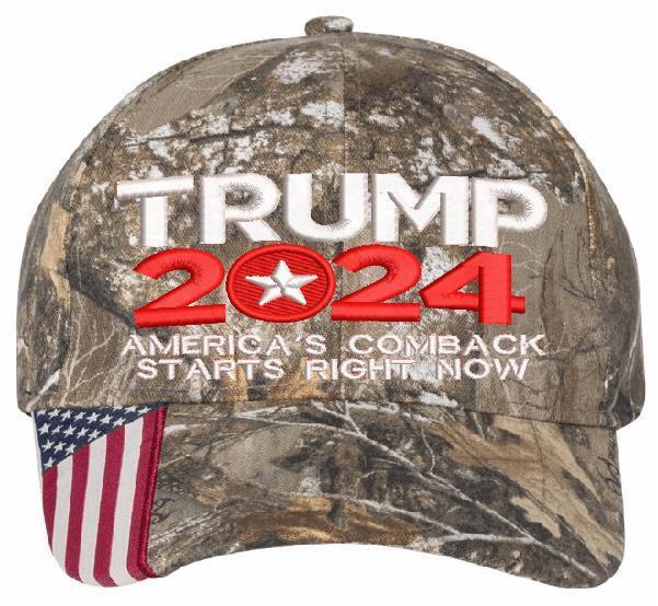 TRUMP 2024 Hat "America's comeback starts right now CIRCLE" Adjustable Trump Hat