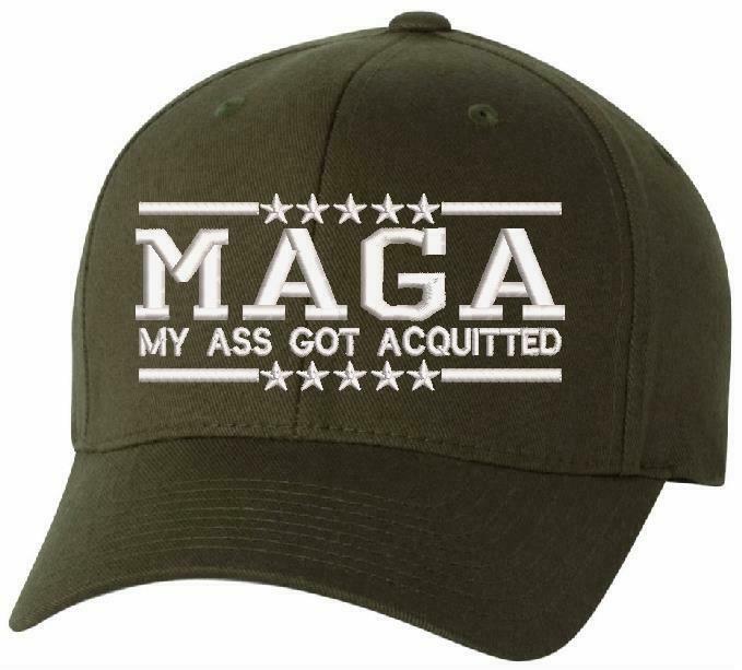 Trump Hat - MAGA My Ass Got Acquitted Embroidered Flex Fit Ball Cap MAGA TRUMP