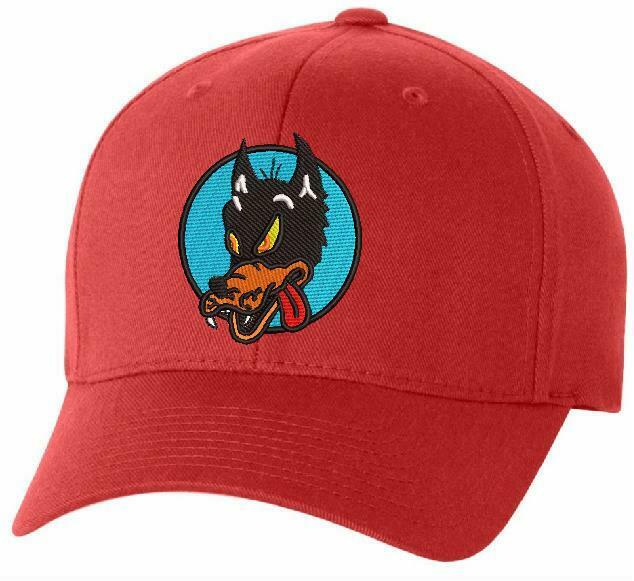 Grateful Dead Wolf Embroidered Flexfit Ball Cap Black, Navy or Olive - Var. Size