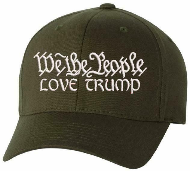 We The People "LOVE TRUMP" Flex Fit 6277 Embroidered Low Profile Ball Cap