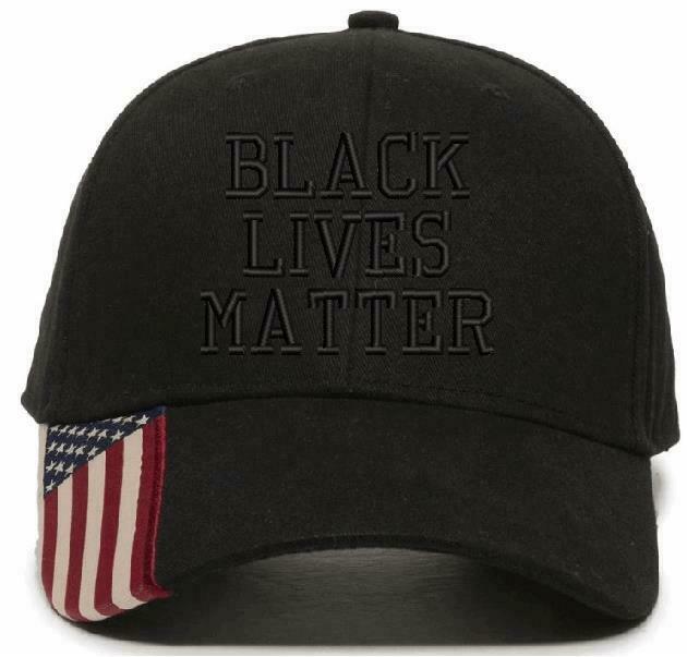 Black Lives Matter Embroidered Hat - AH-30 Adjustable or USA-300 Flag Hat