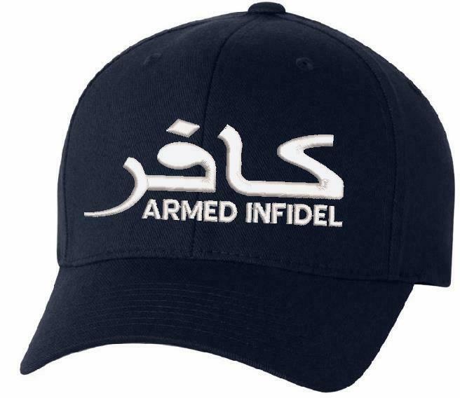 Armed Infidel Embroidered Flex fit or Adjustable Ball Cap - Various Options