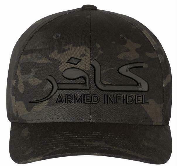 Armed Infidel Embroidered Flex fit or Adjustable Ball Cap - Various Options