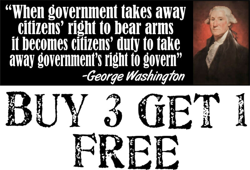 2nd Amendment Bumper Sticker -Washington Right to Govern 8.8" x 3" bumper Decal