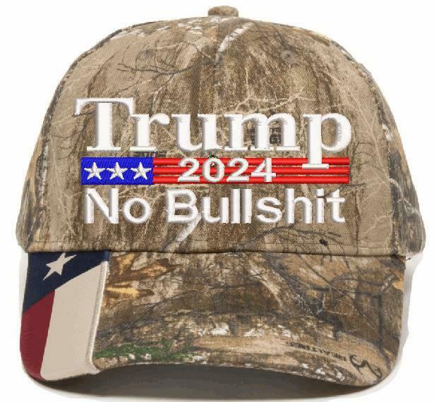 Trump 2024 No Bullsh*t Embroidered Hat - Kryptek and Camo Style Hat Choices