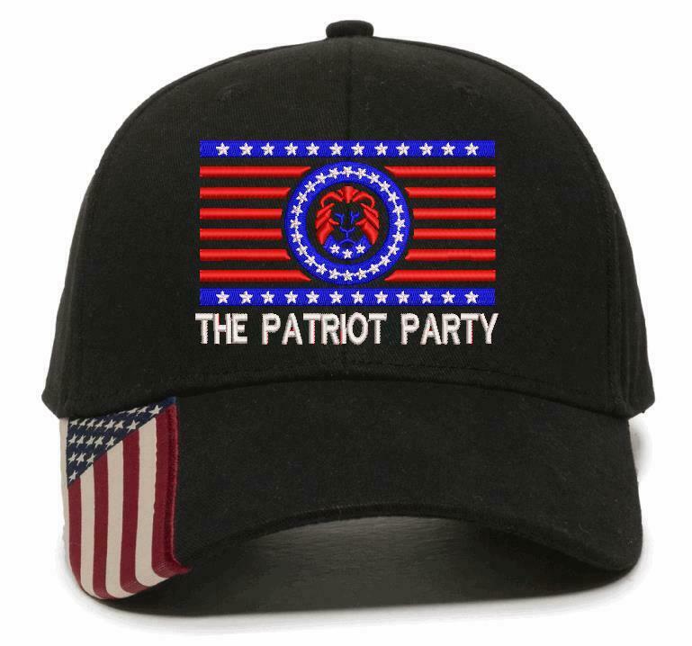 The Patriot Party Hat - Embroidered USA300 Flag Brim Adjustable Hat TRUMP 2024