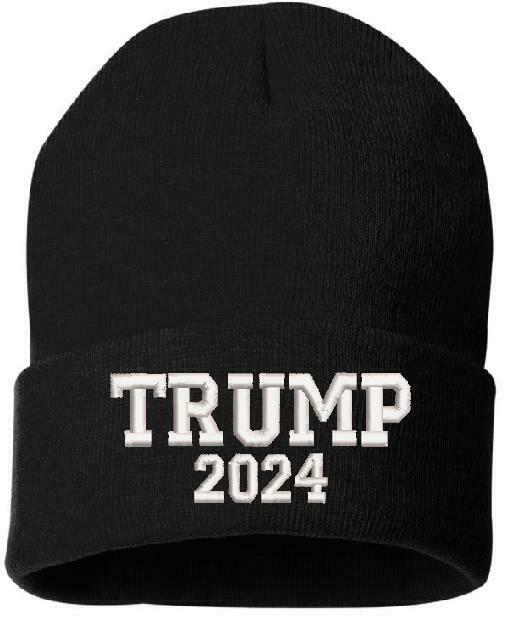 Trump 2024 Winter Hat - Embroidered Cuff or Beanie Choice SP12 or SP08 Trump Hat