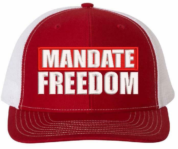 Mandate Freedom Hat - Embroidered USA300 Adjustable Hat and 112 Hat Red White