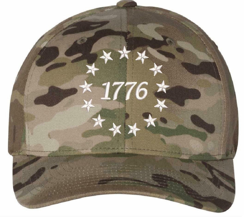 1776 Stars Embroidered FLEX FIT Hat - Declaration of Independence Hat - Various