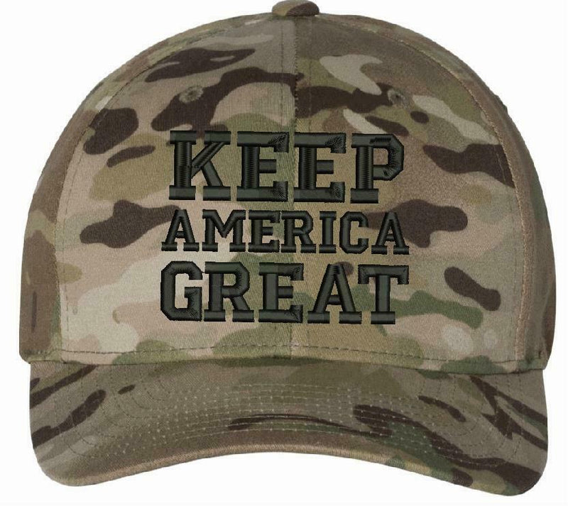 Keep America Great Multi Cam Flex Fit Trump Hat and Various other hat options