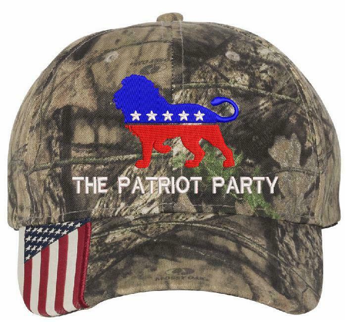 The Patriot Party Hat - Embroidered USA-300 / Mossy Adjustable Hat TRUMP 2024