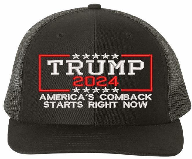 TRUMP 2024 Hat "America's comeback starts right now Stars" Adjustable Hat Trump