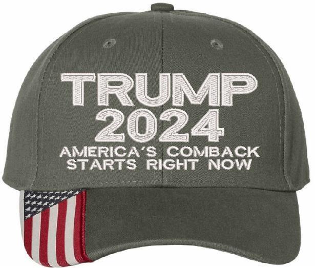 TRUMP 2024 Hat "T2024 America's comeback starts right now Adjustable Trump Hat