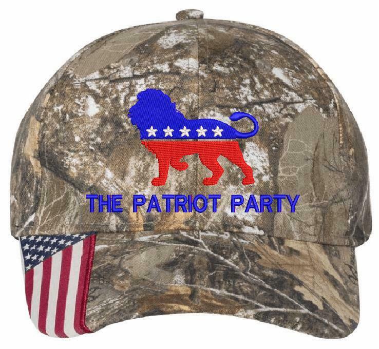 The Patriot Party Hat - Embroidered USA-300 / Mossy Adjustable Hat TRUMP 2024