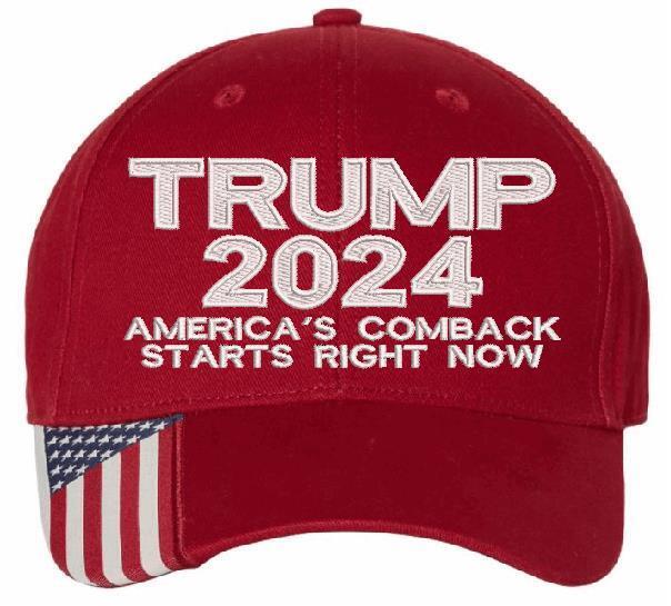 TRUMP 2024 Hat "T2024 America's comeback starts right now Adjustable Trump Hat