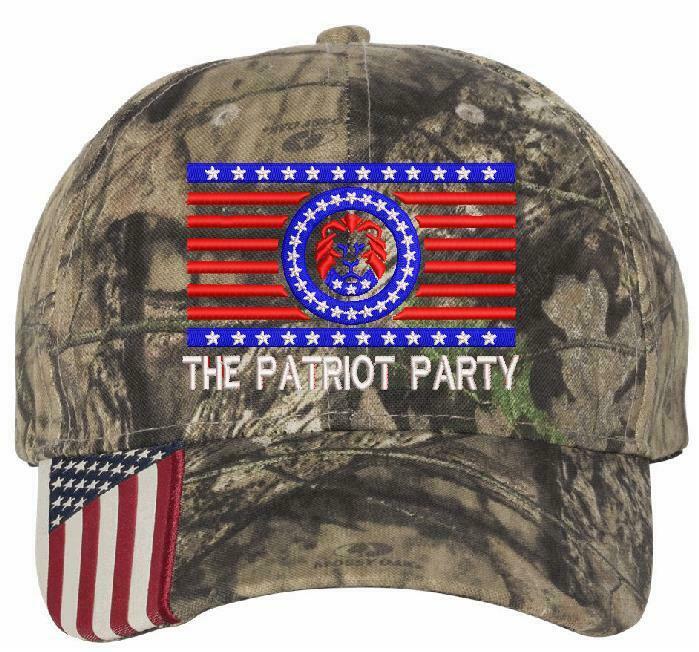 The Patriot Party Hat - Embroidered Typhoon/Flag Style Adjustable Hat TRUMP 2024