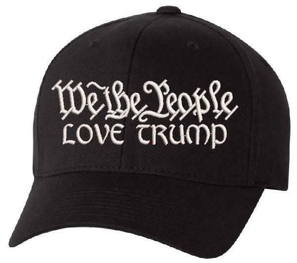 We The People "LOVE TRUMP" Flex Fit 6277 Embroidered Low Profile Ball Cap