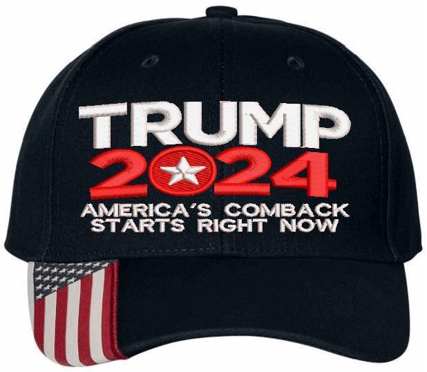 TRUMP 2024 Hat "America's comeback starts right now CIRCLE" Adjustable Trump Hat