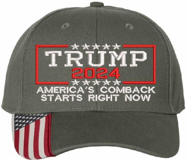 TRUMP 2024 Hat "America's comeback starts right now Stars" Adjustable Hat Trump