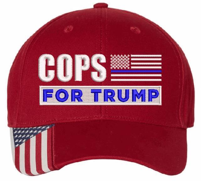 Trump Hat Cops for Trump Embroidered Adjustable Hat USA300 Cops for Trump Hat