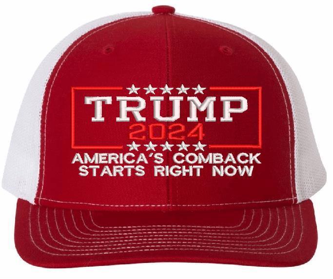 TRUMP 2024 Hat "America's comeback starts right now Stars" Adjustable Hat Trump